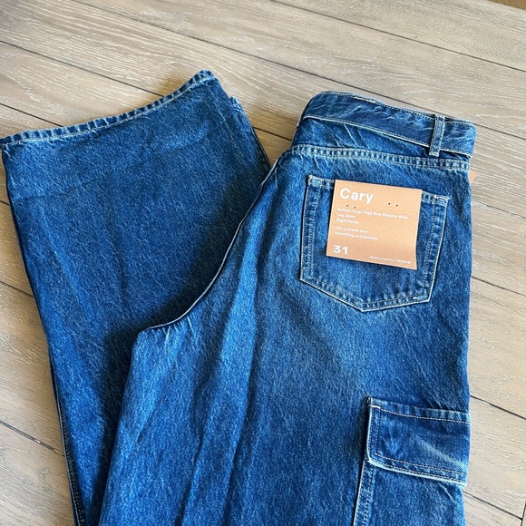 NWT, Reformation Cary Belted Cargo High Rise Slouchy Jeans - Picture 4 of 6